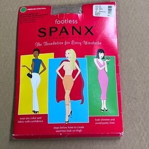 SPANX Footless Body Shaping Pantyhose Med Control Nude1 Plus Size F‎ Shapewear